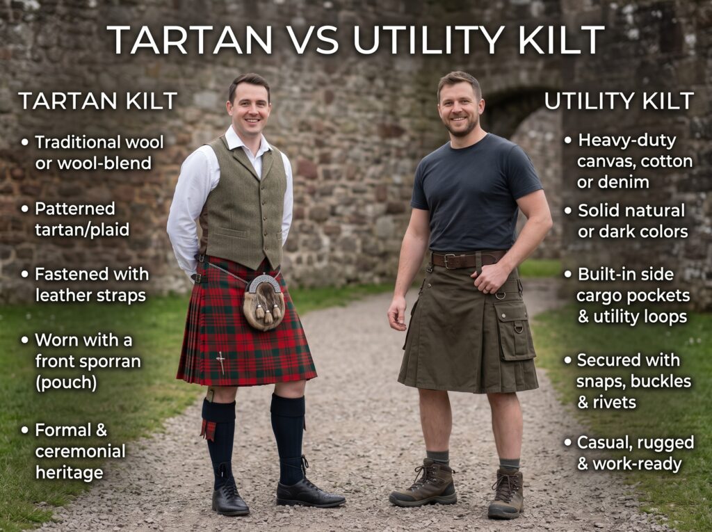 Difference Between A Tartan And Utility Kilt