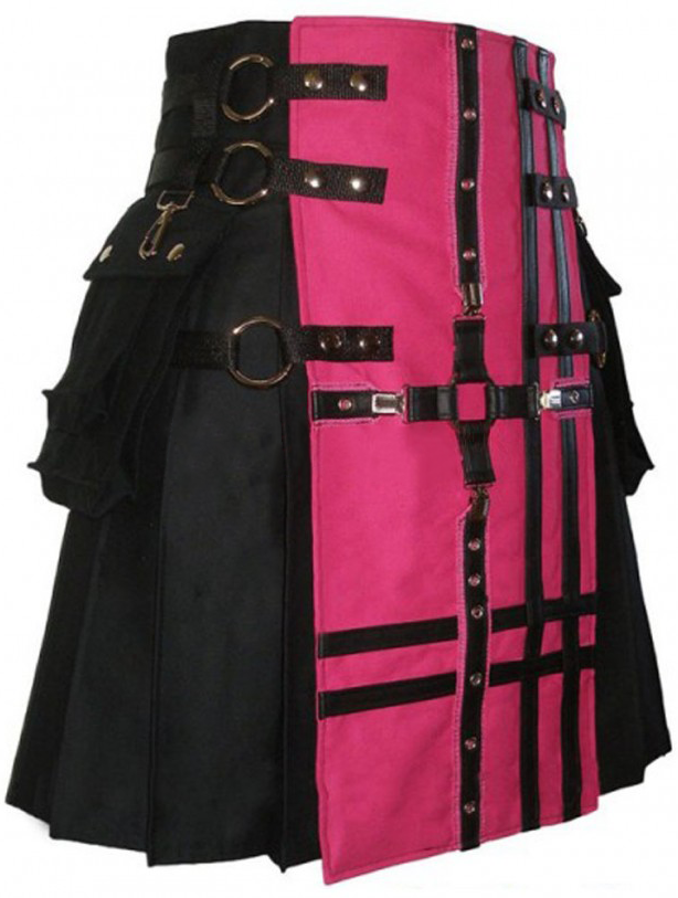 Pink Apron Black Kilt