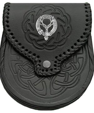 New Black Leather Sporran
