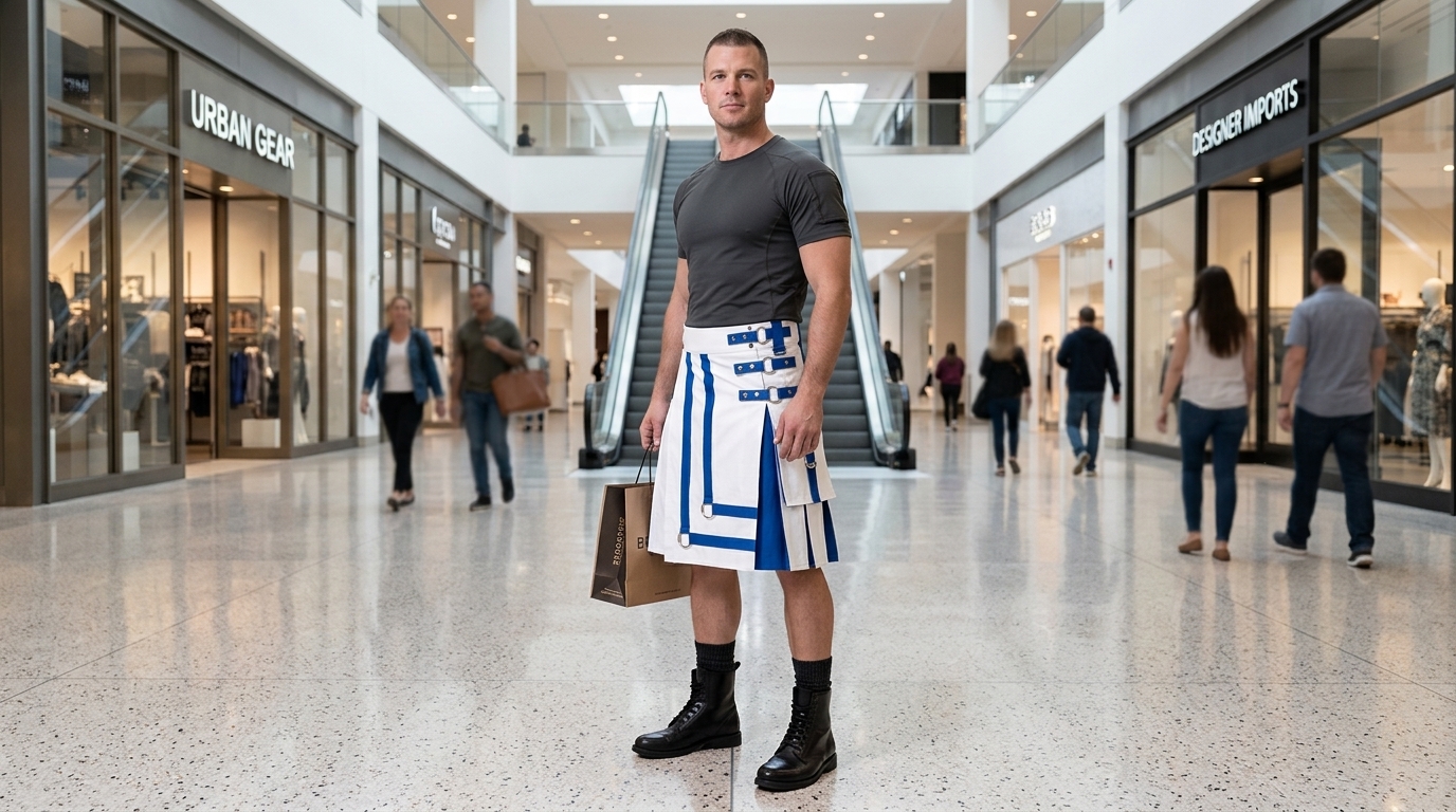 Hybrid kilts for men two-tone design