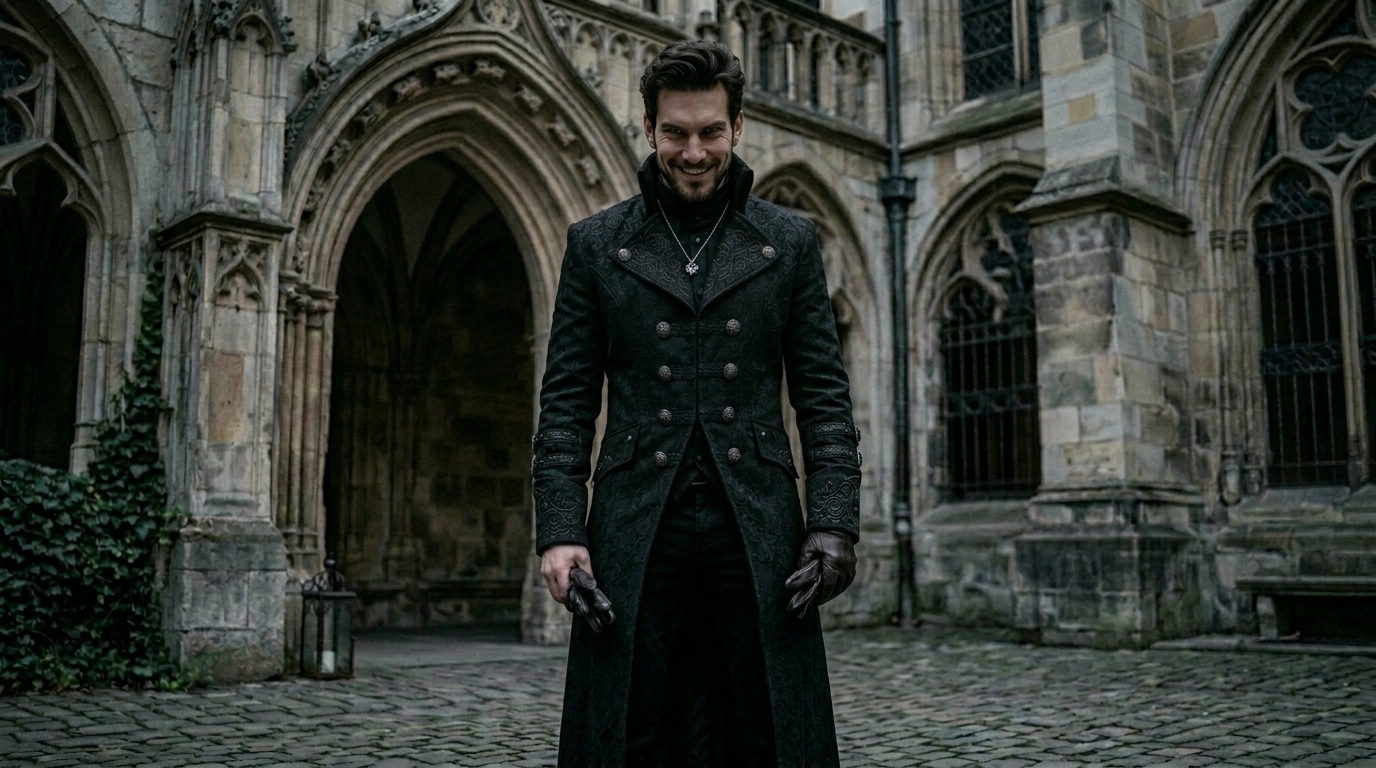 Men’s gothic vampire coat for Halloween