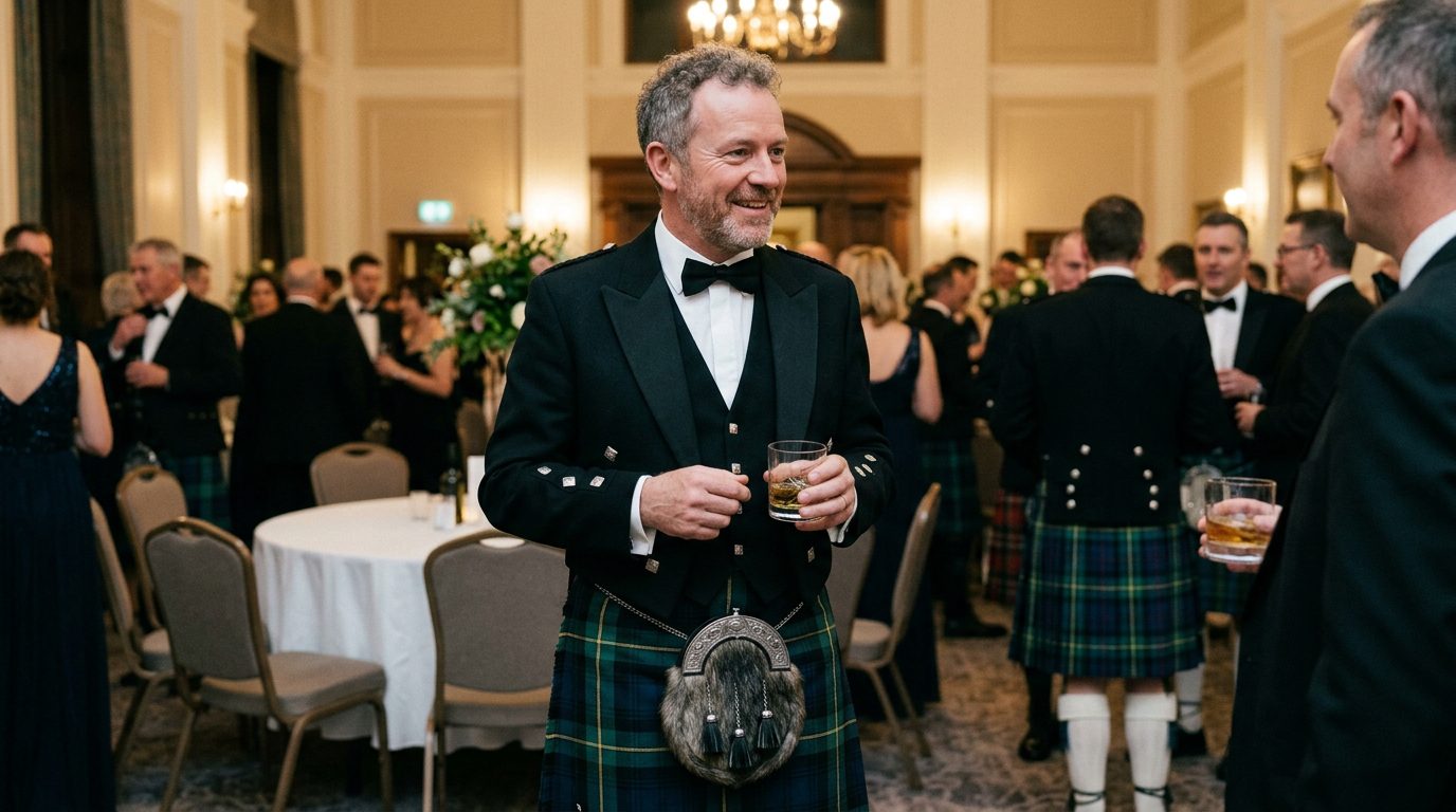 Traditional fur kilt sporran for Highland wear