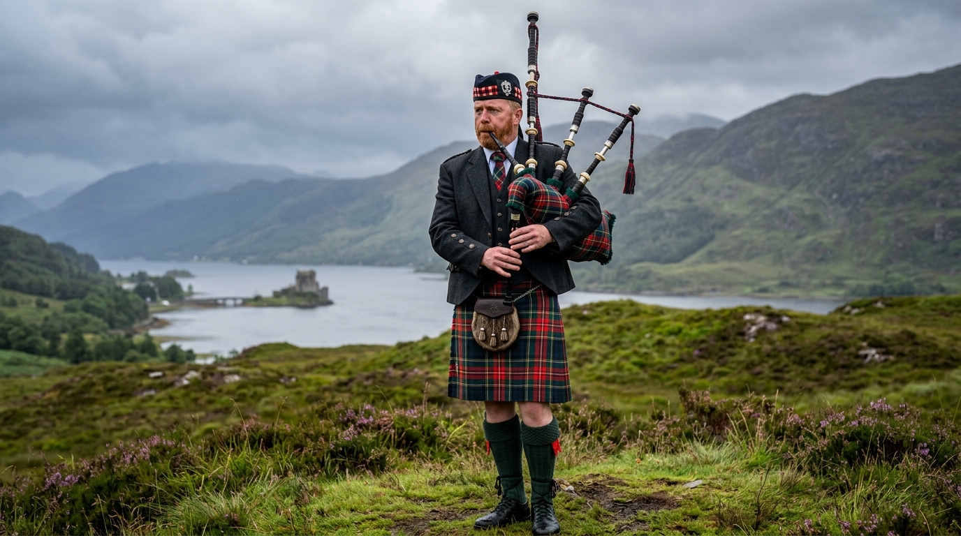 Traditional Scottish Highland bagpipe for sale