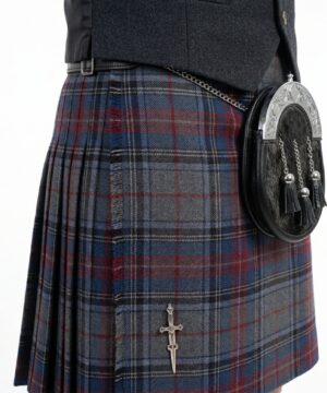 Premium Gray Stewart PolyViscose Kilt for weddings