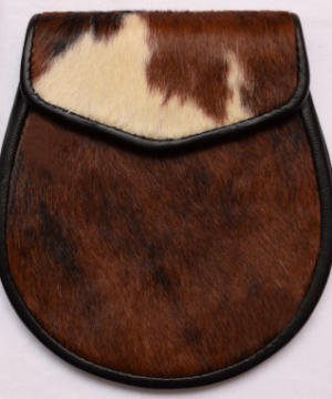 Customize Brown White Cowhide Sporran